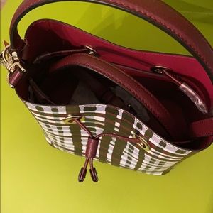 Kate Spade burgundy bucket bag